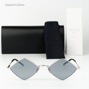 Saint Laurent Men Sunglasses Silver Flash SL302LISA 010 NEW AUTHENTIC